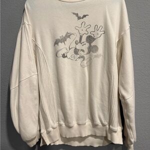 Aerie Cream Sweater with Mickey Mouse Design